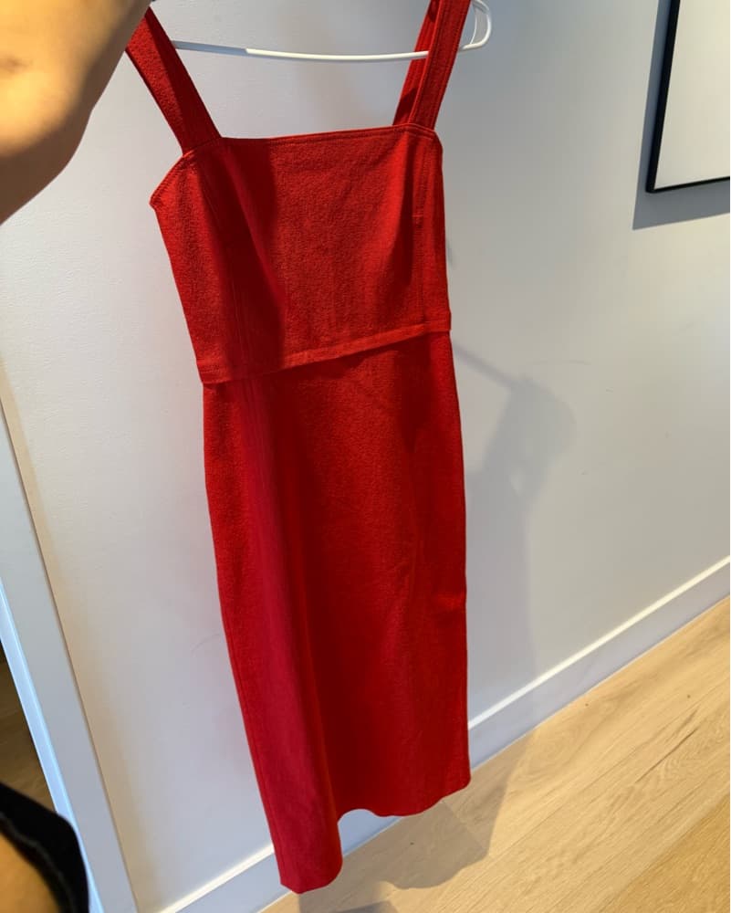Tory Burch Stretch Faille Dress - Red - Image 4