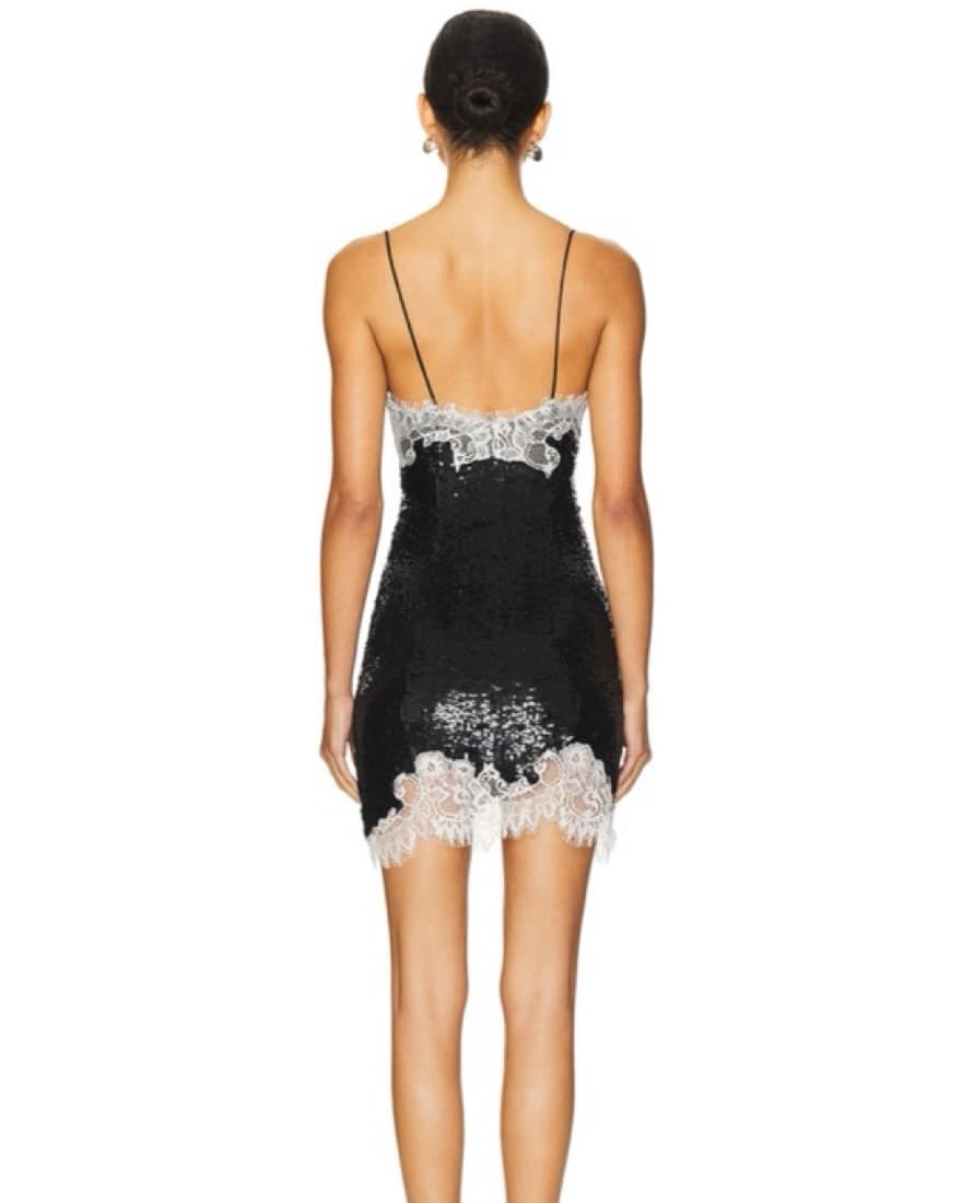 Alice + Oliva Sequin Black & White Dress - Image 3