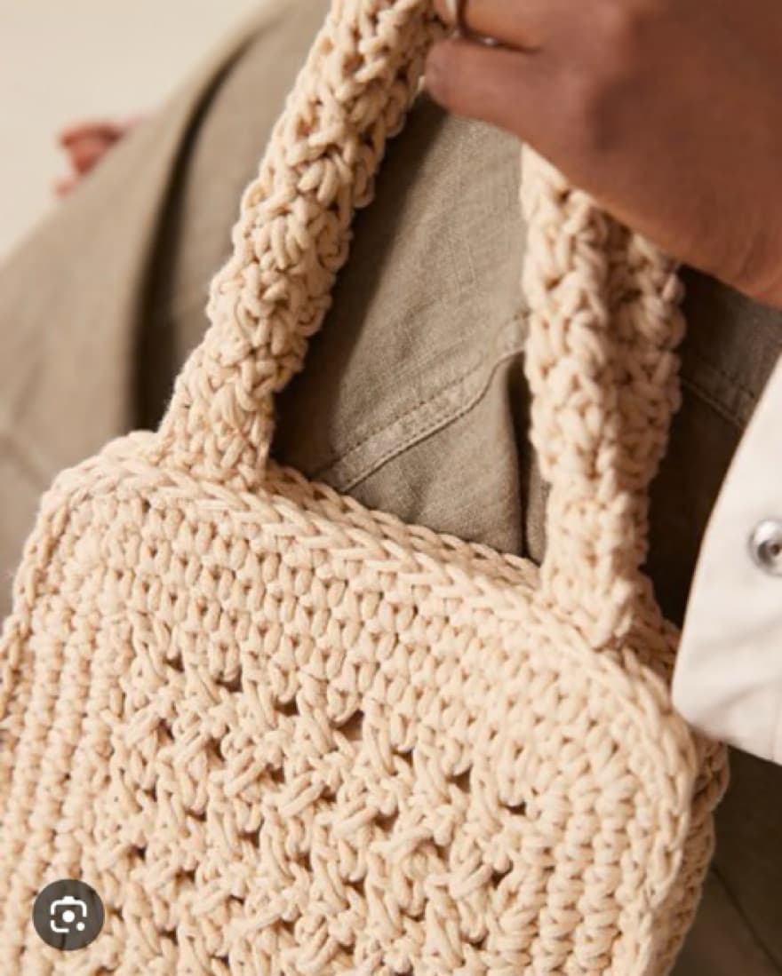 Chic Crochet Tote Bag - Image 2