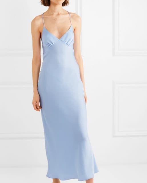 Blue Satin Slip Dress The Line By K - Image 1