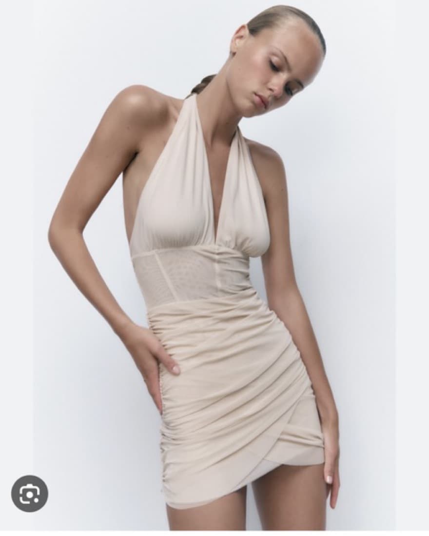 Zara Halter Mesh Dress  - Image 3