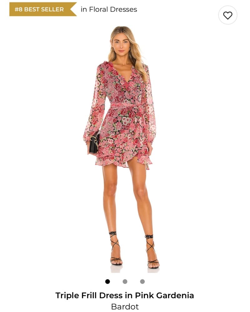 Vibrant Floral Wrap Dress - Image 1