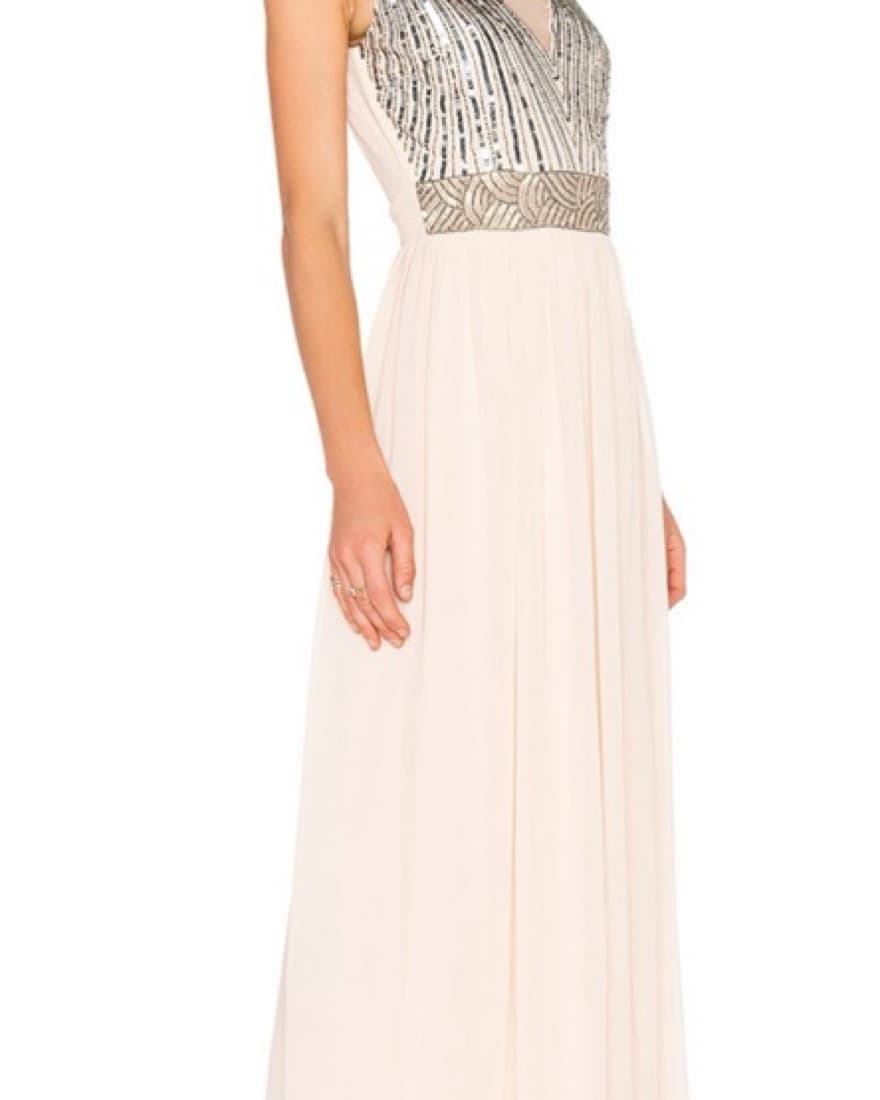 Maxi Length Dress with Sequin top  - Image 2