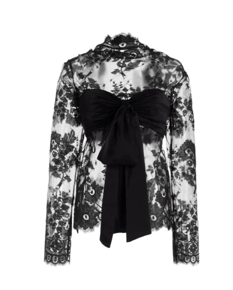 Zimmermann Illustration Bow Lace Top - Image 4