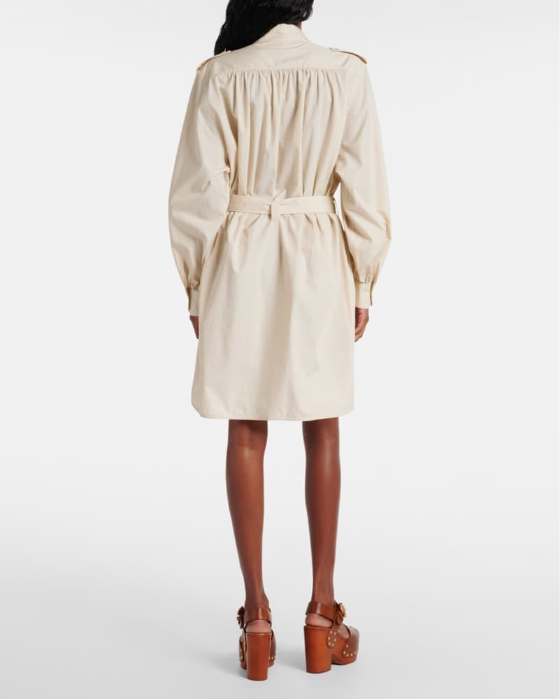 Chloé Belted Cotton Midi Dress - Image 3