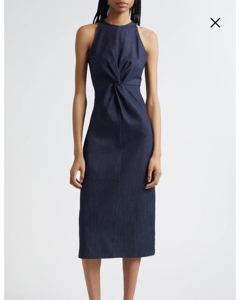 CINQ À SEPT Clara Knot Denim Dress  - Image 1