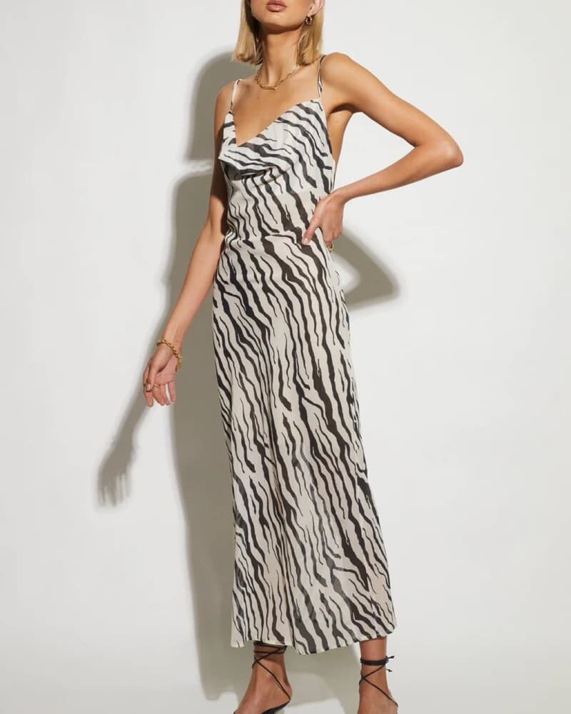 SNDYS zebra Instict Maxi Dress - Image 1