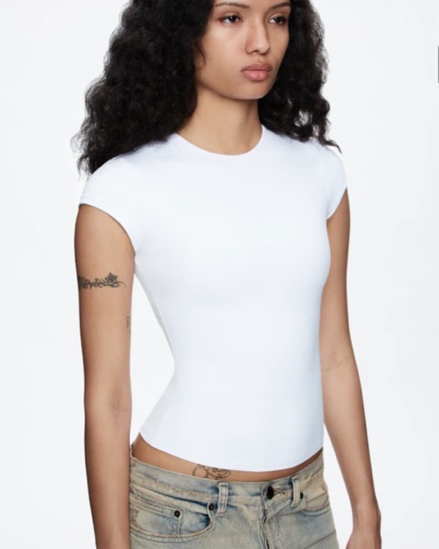 Tank Air Cap Sleeve Baby Tee - Image 4