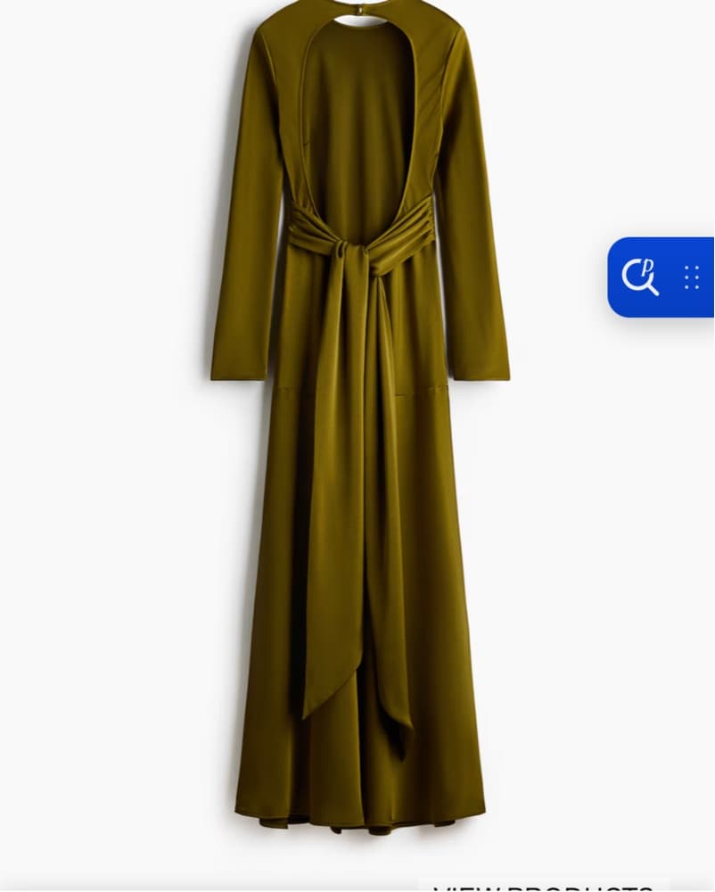 NWT H&M Olive Backless Maxi Dress - Image 4