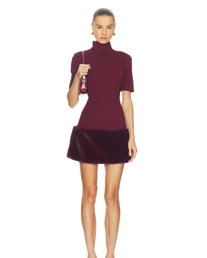 Revolve Isadora Mini Dress in Burgundy - Image 1