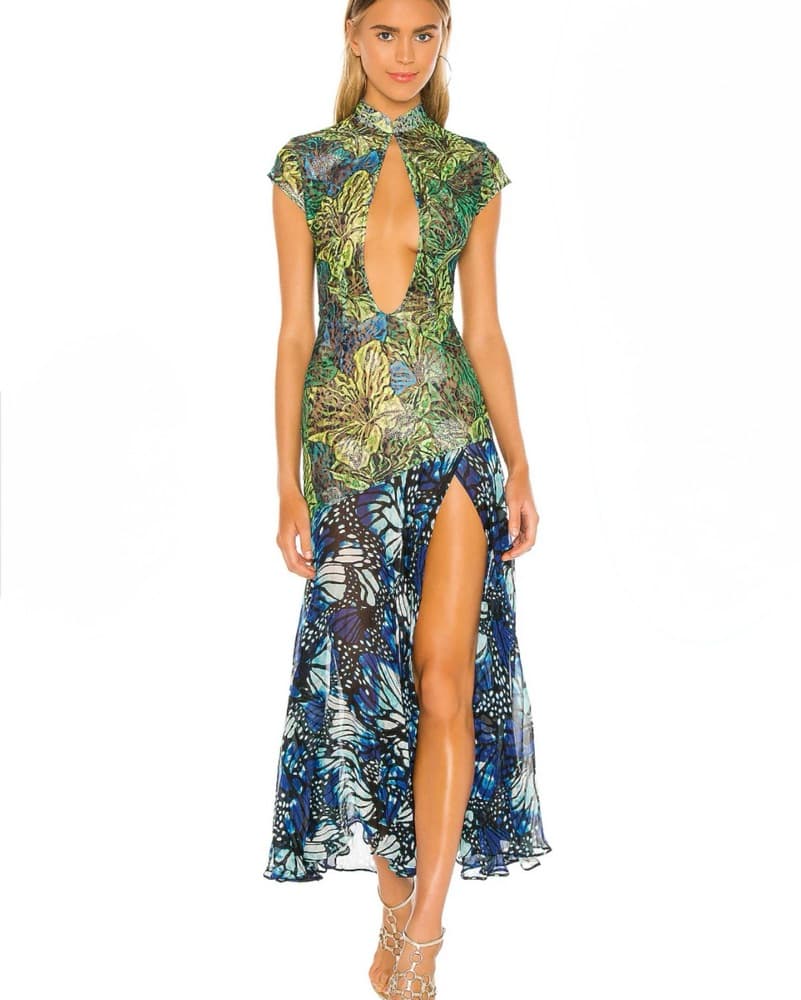 Deep V Neck Dress - Image 3
