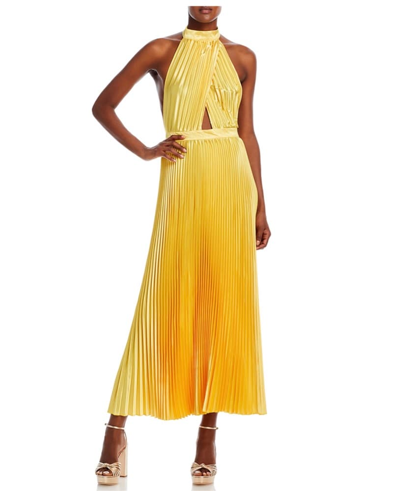 Pleated Maxi Dress - Image 1