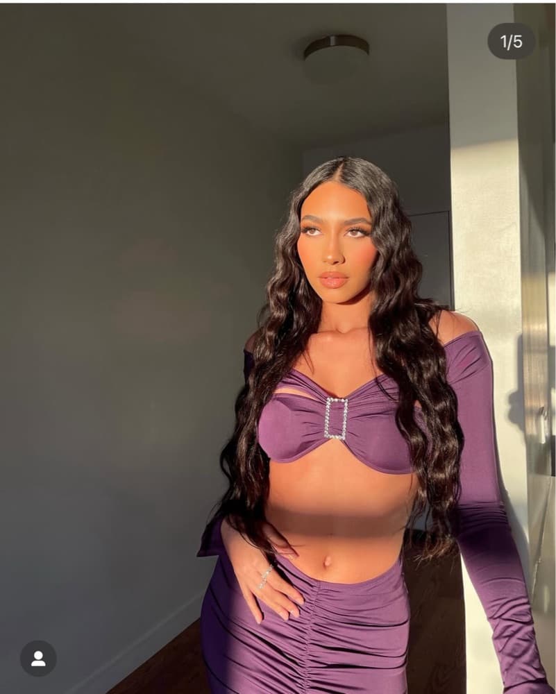 Alluring Purple Ruched Set - Image 1