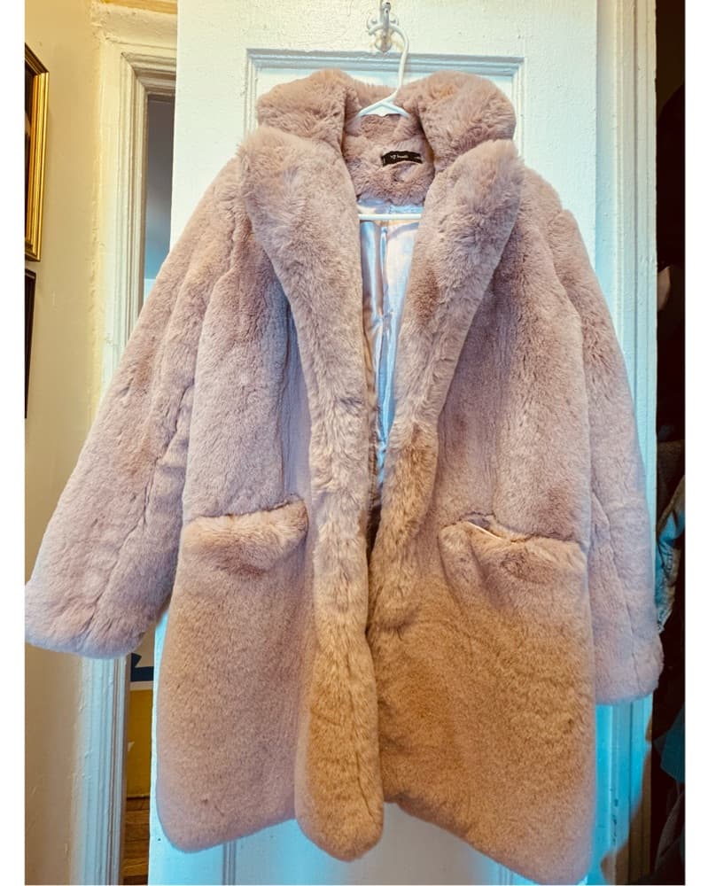 Faux Fur Pink Mob Wife Coat - Image 3