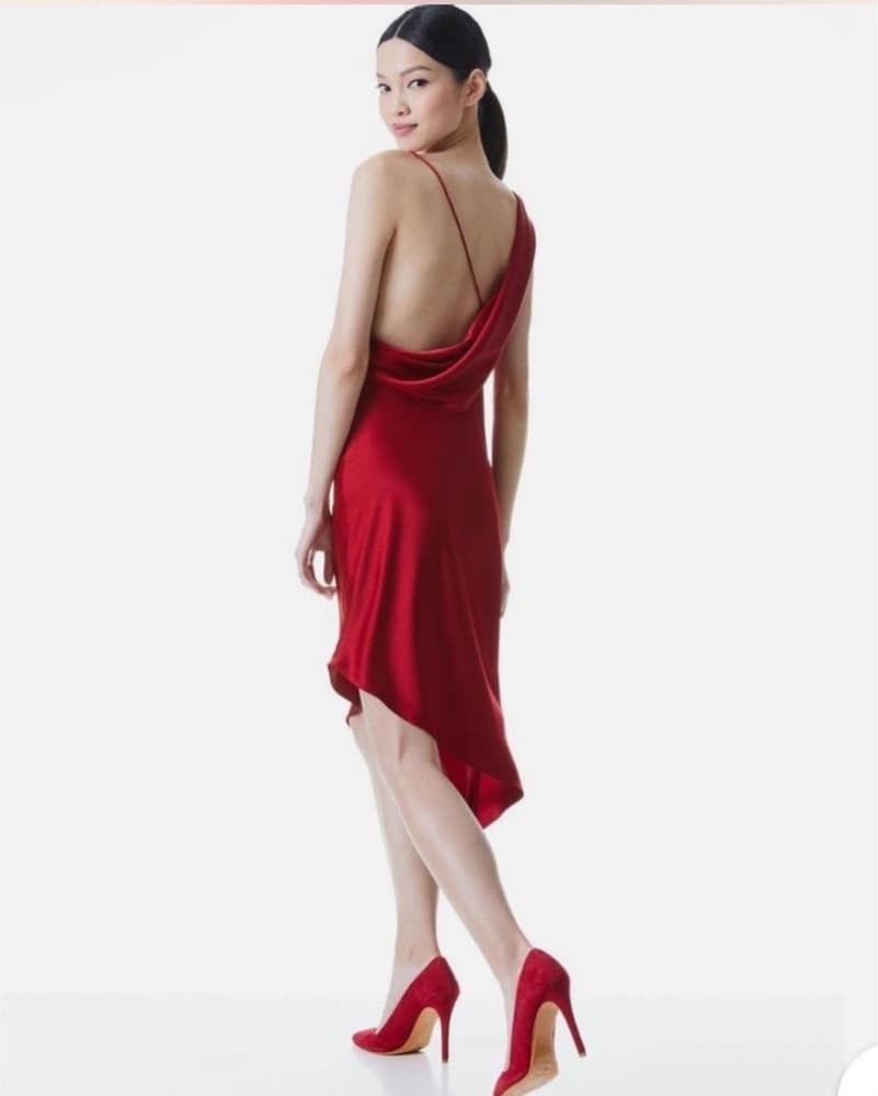 Alice + Olivia Asymmetrical Mini Dress - Image 3