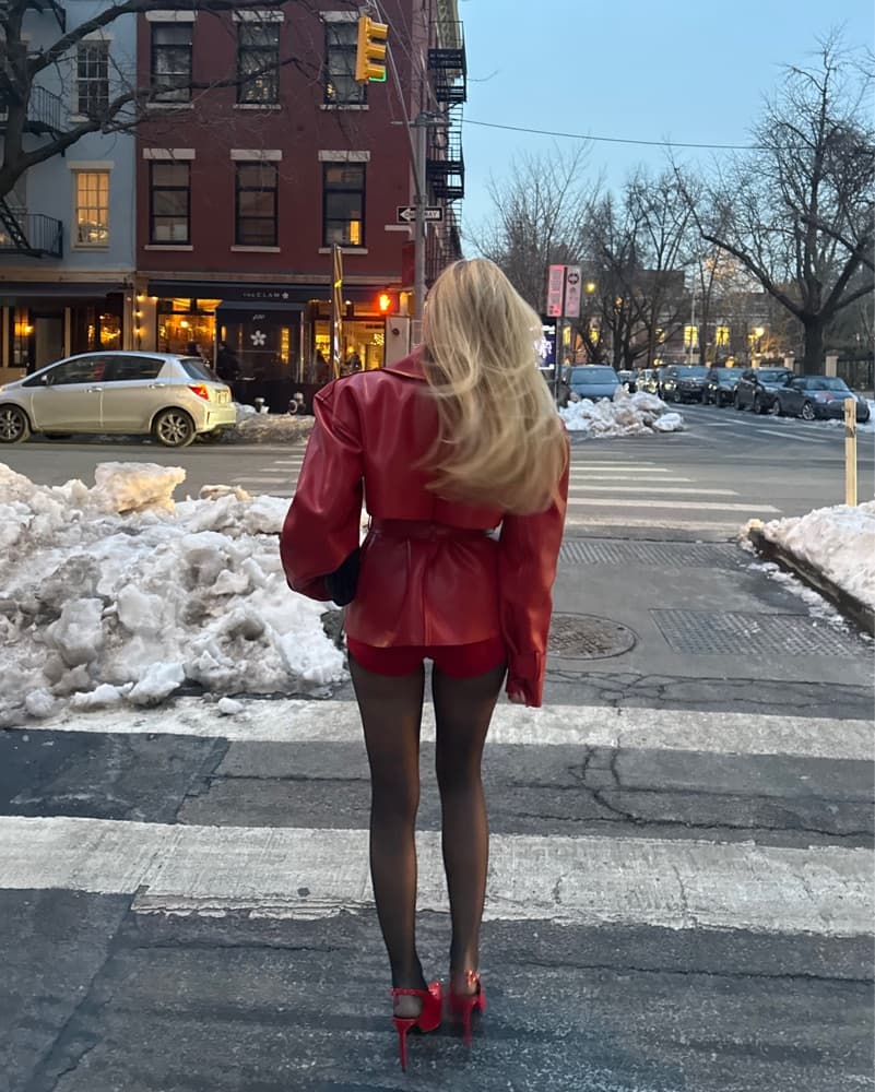 Red Jacket And Short Set  - Image 1