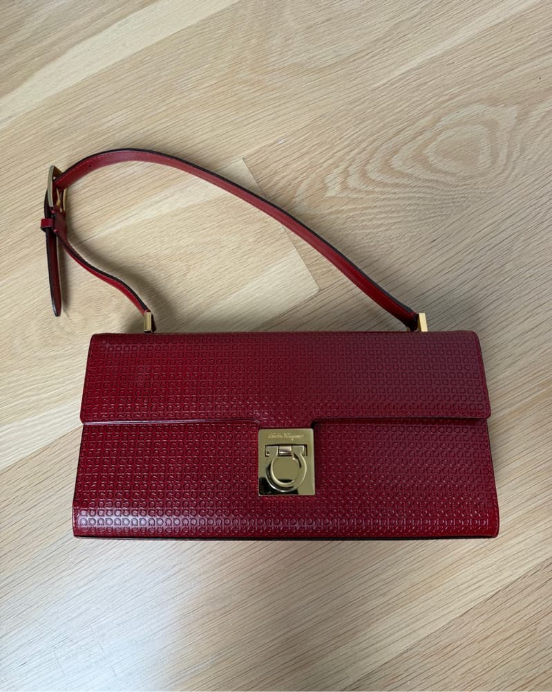Vintage Ferragamo Red Purse - Image 1