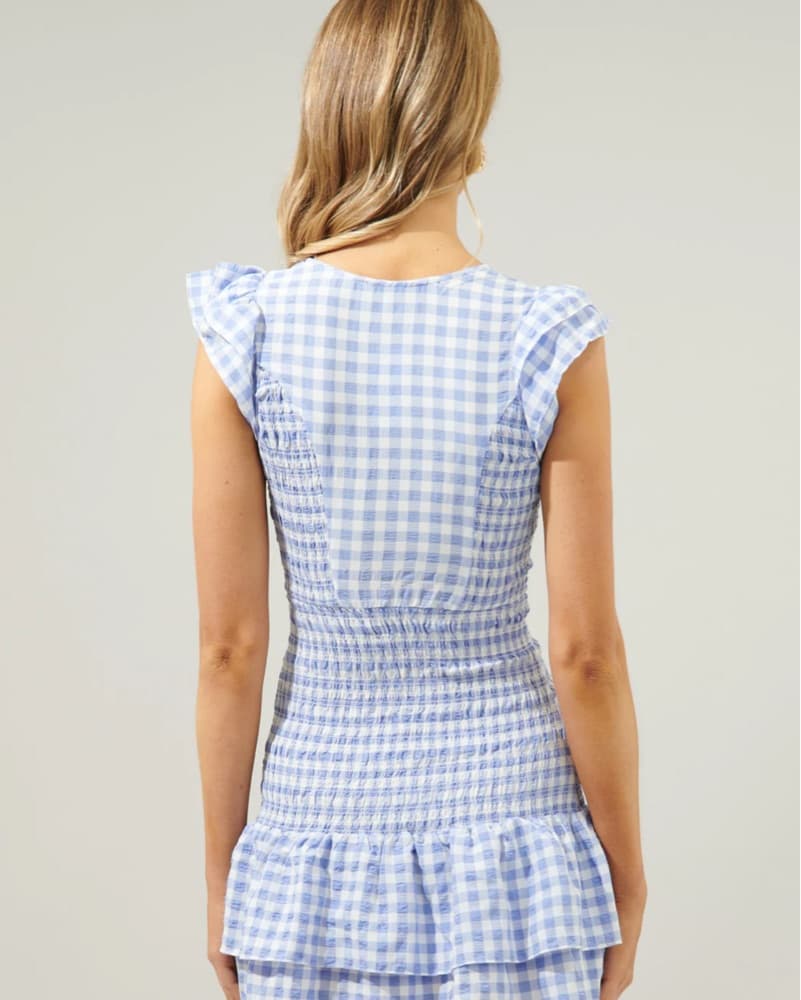 Sugar + Lips Blue & White Mini Dress - Image 2