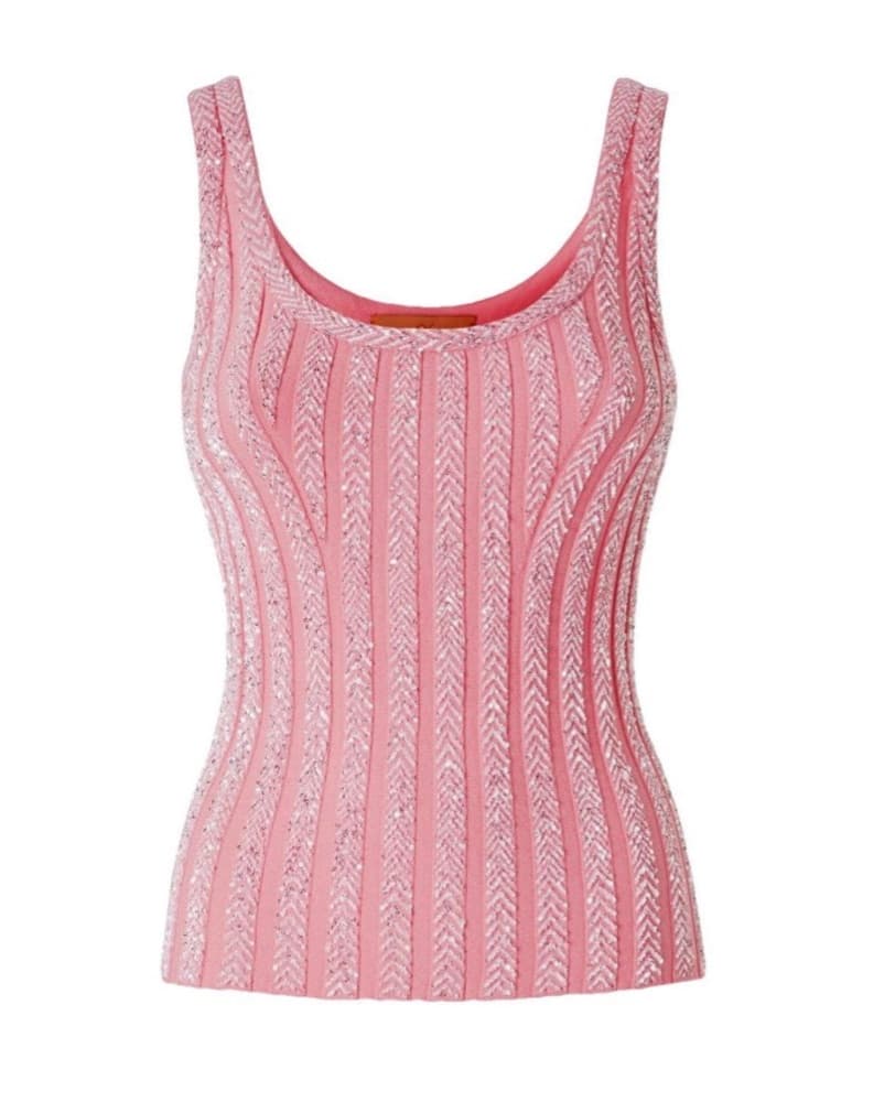 $970 Missoni Sequin Ribbed Tank - Image 4