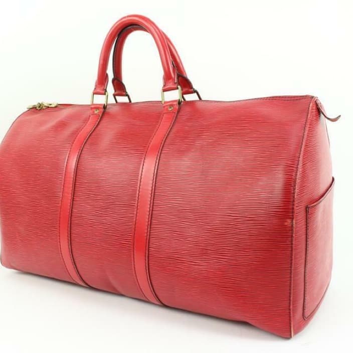louis vuitton red duffle travel bag - Image 3
