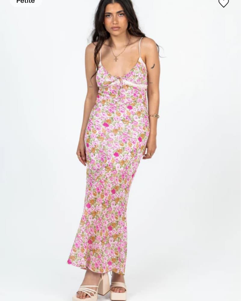 Pink Floral Maxi Dress - Image 1