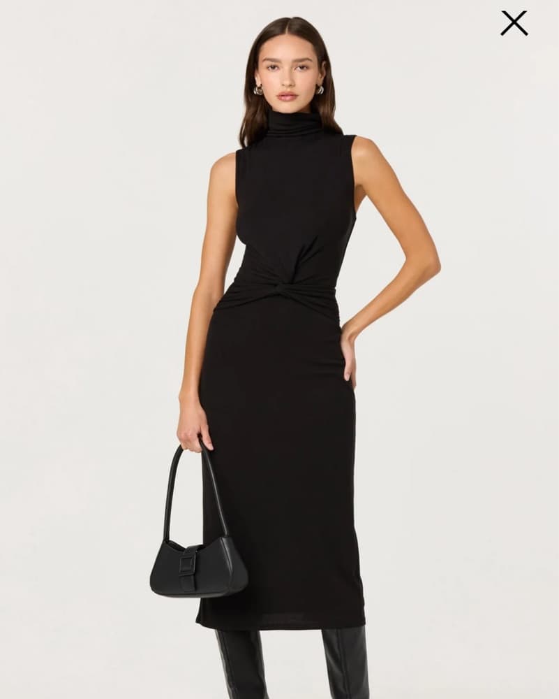 Strapless Turtleneck Midi Dress - Image 1