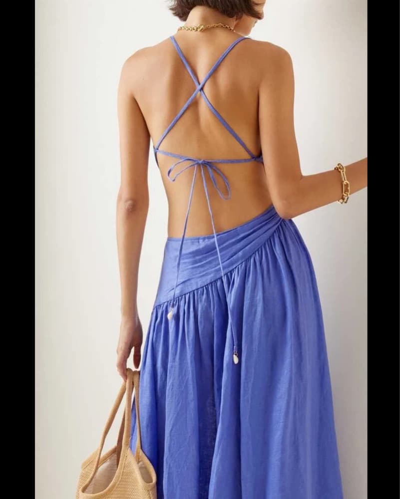 Zimmerman Tropicana Linen Silk Dress - Image 1