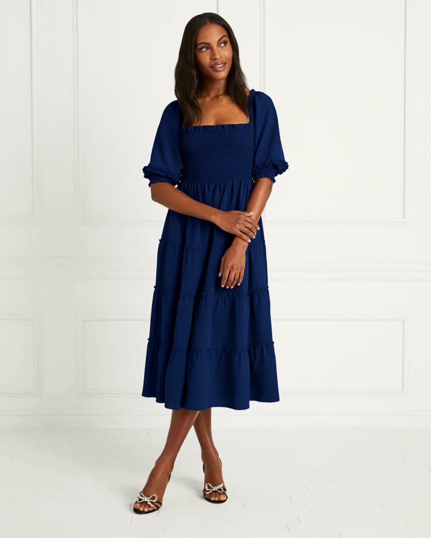 Hill House Nesli Nap Dress In Navy - Image 1