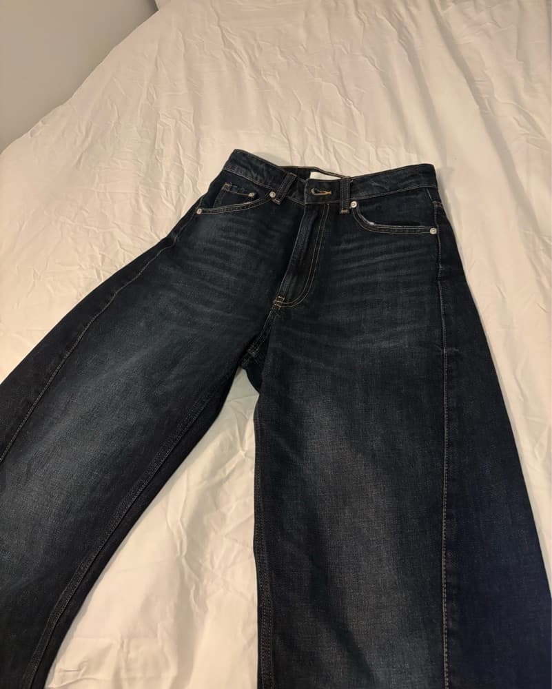 Zara Baloon Jeans Navy Blue - Image 3