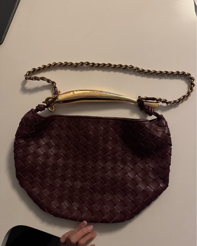 Bottega Veneta Sardine Chain Burgundy - Image 4