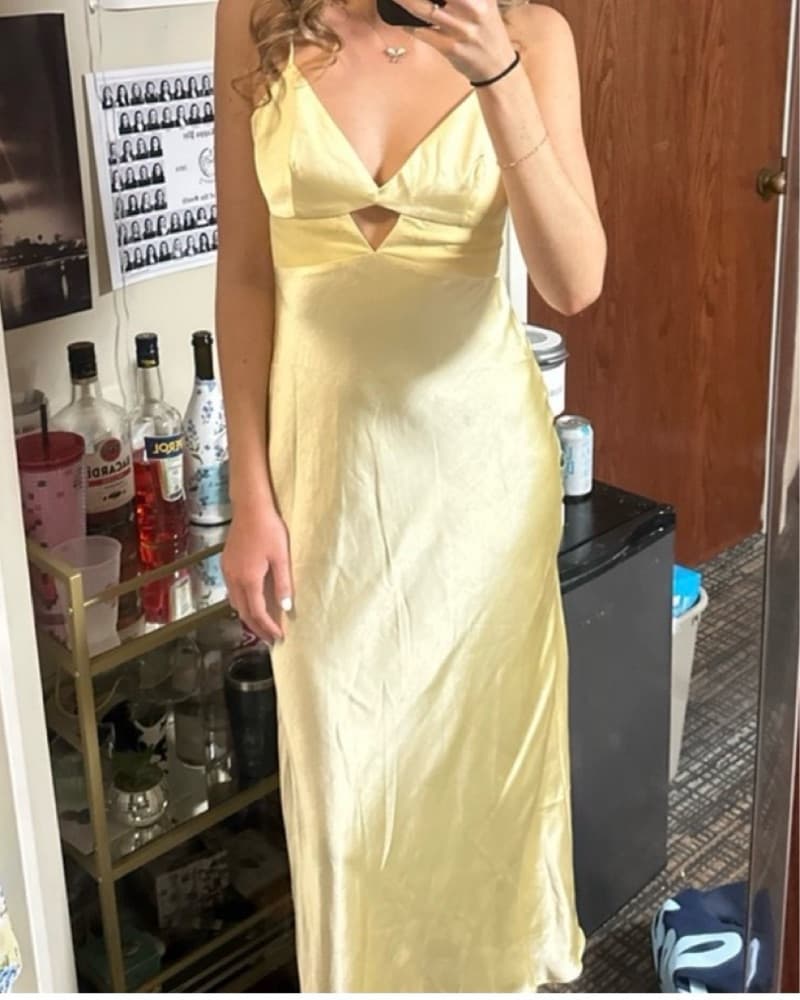 Hello Molly Satin Maxi Dress - Image 1