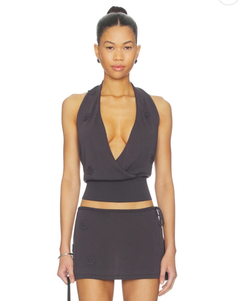 With Jean Pammy Skirt Set Charcoal - Image 4