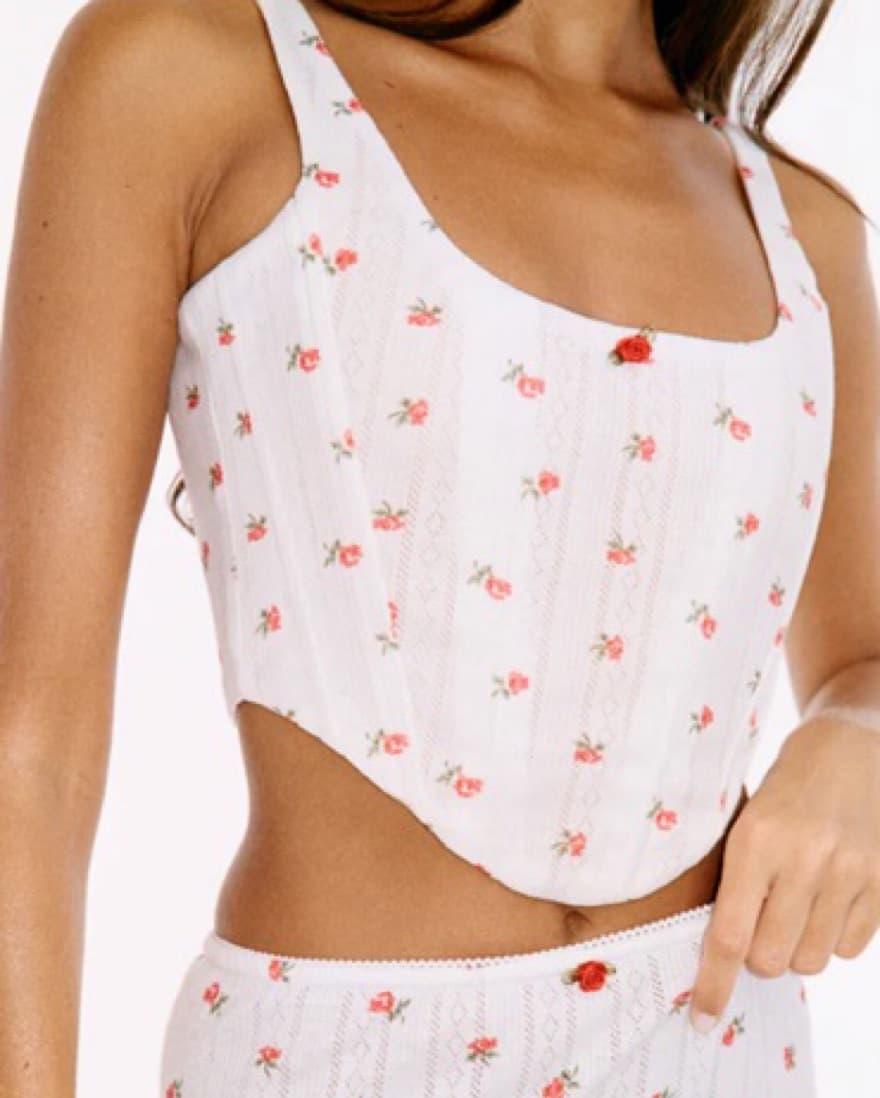 Cindy Corset | Red Pointelle - Image 2
