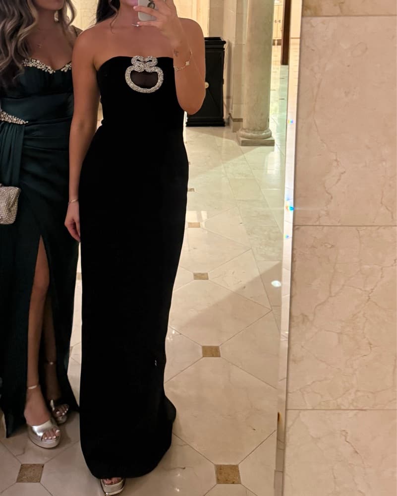 BLACK MESHKI GOWN - Image 1