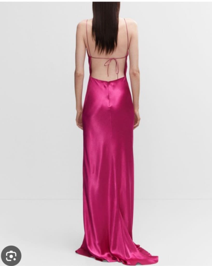 Pink Backless Slipdress Inc Headpiece  - Image 1