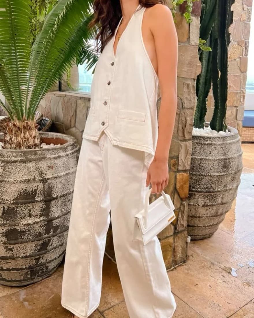Lioness White Hills Halter Top & Jeans - Image 5