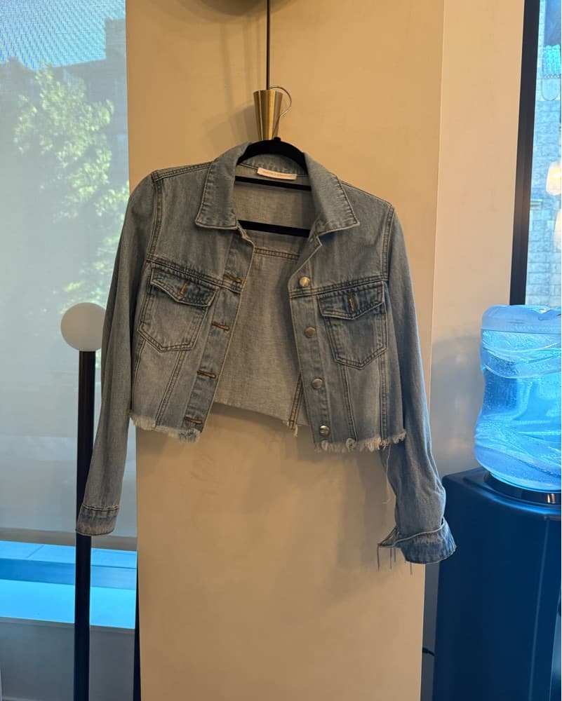 Cropped Denim Jacket - Image 2