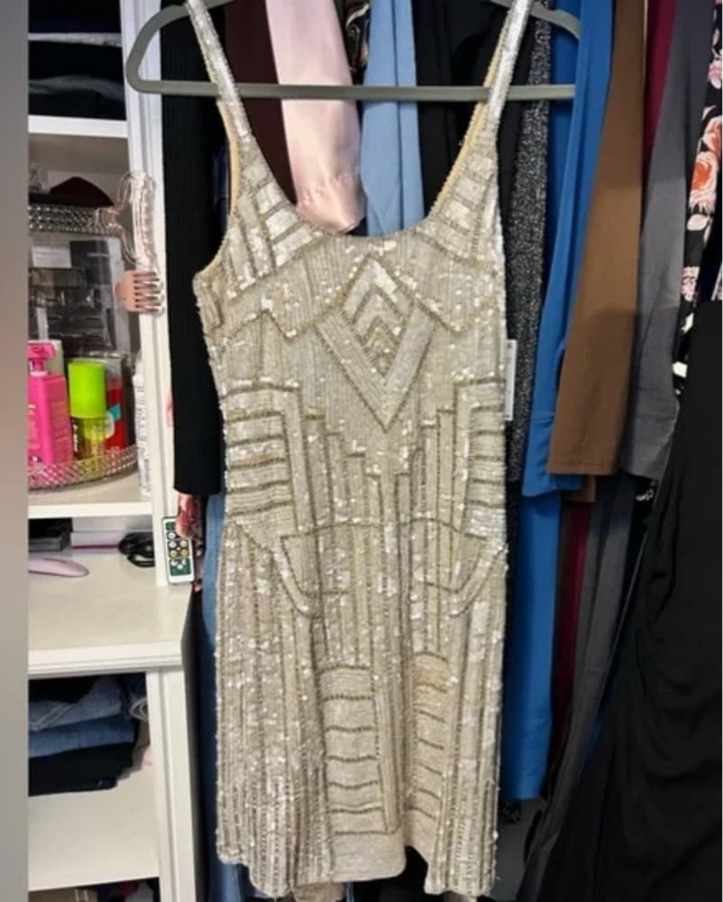 Beaded Mini Dress - Image 1