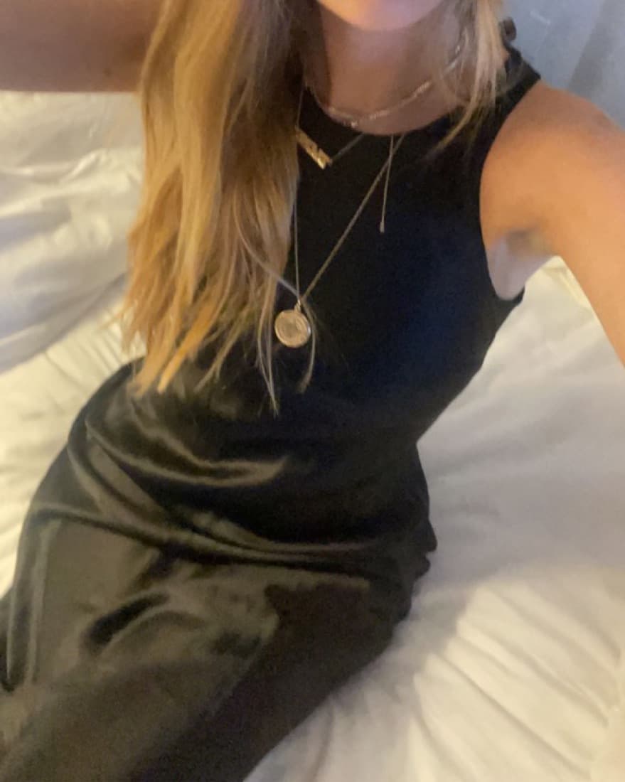 Black High Neck Slip Midi Dress - Image 2