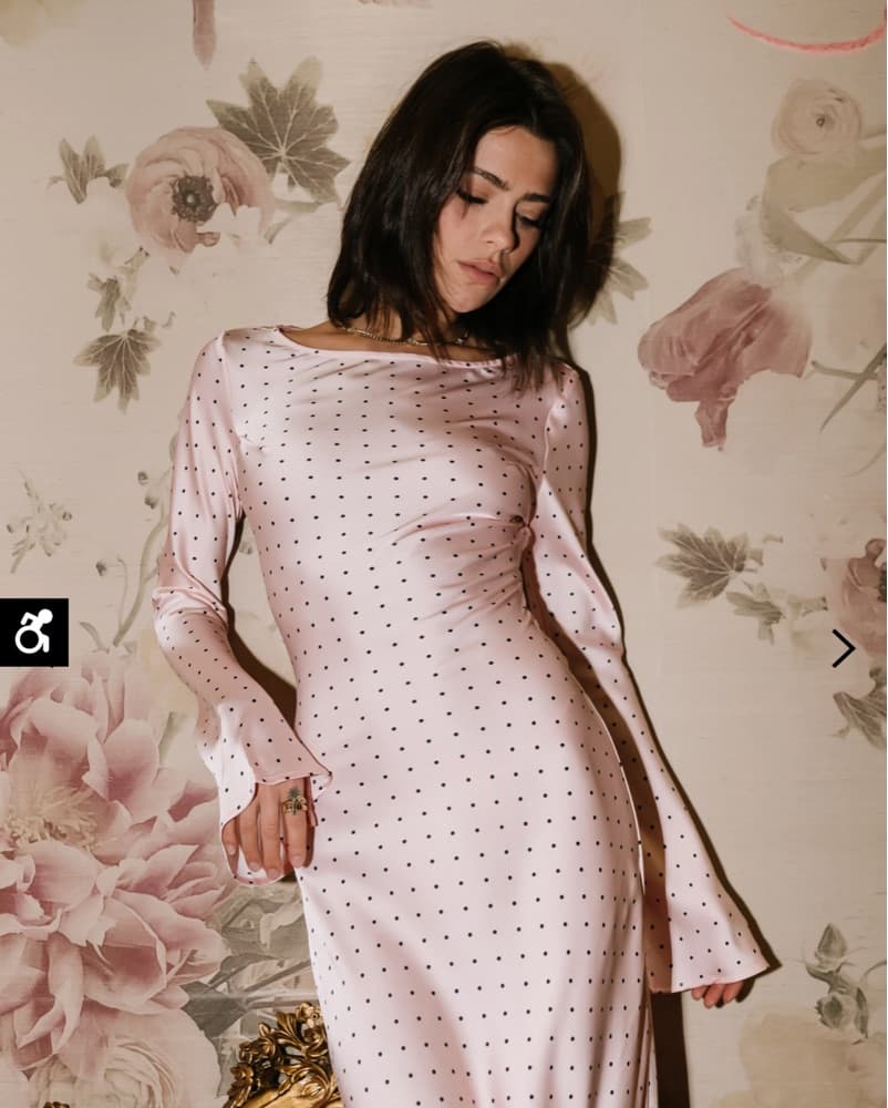 Elegant Polka Dot Maxi Dress - Image 1