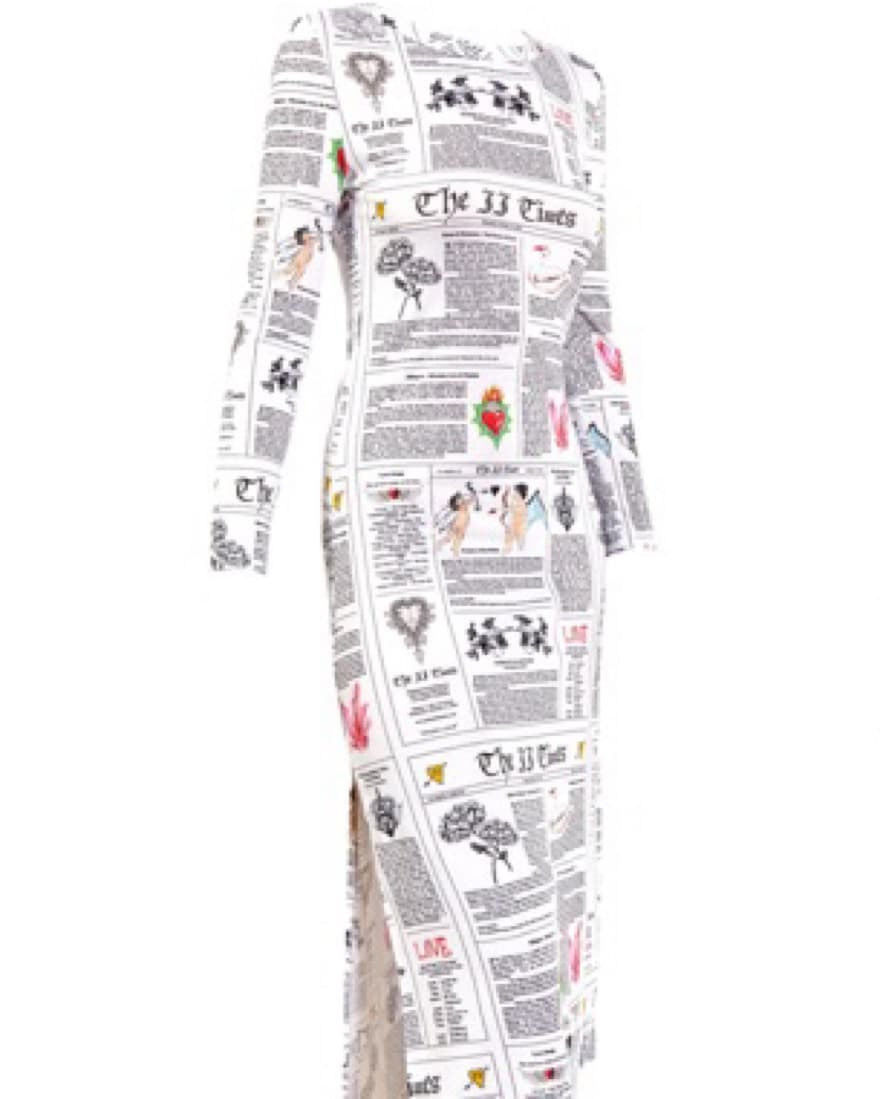 Juliet Johnstone Newspaper Dress - Image 1