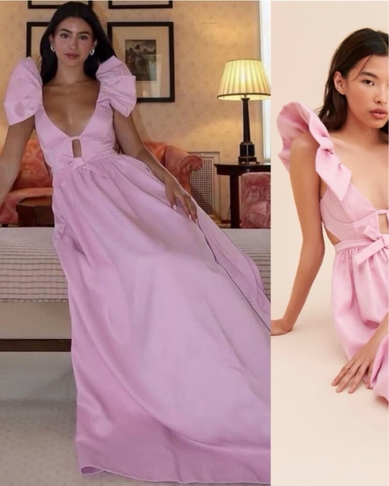 For Love & Lemons Miriam Pink Maxi Dress - Image 3