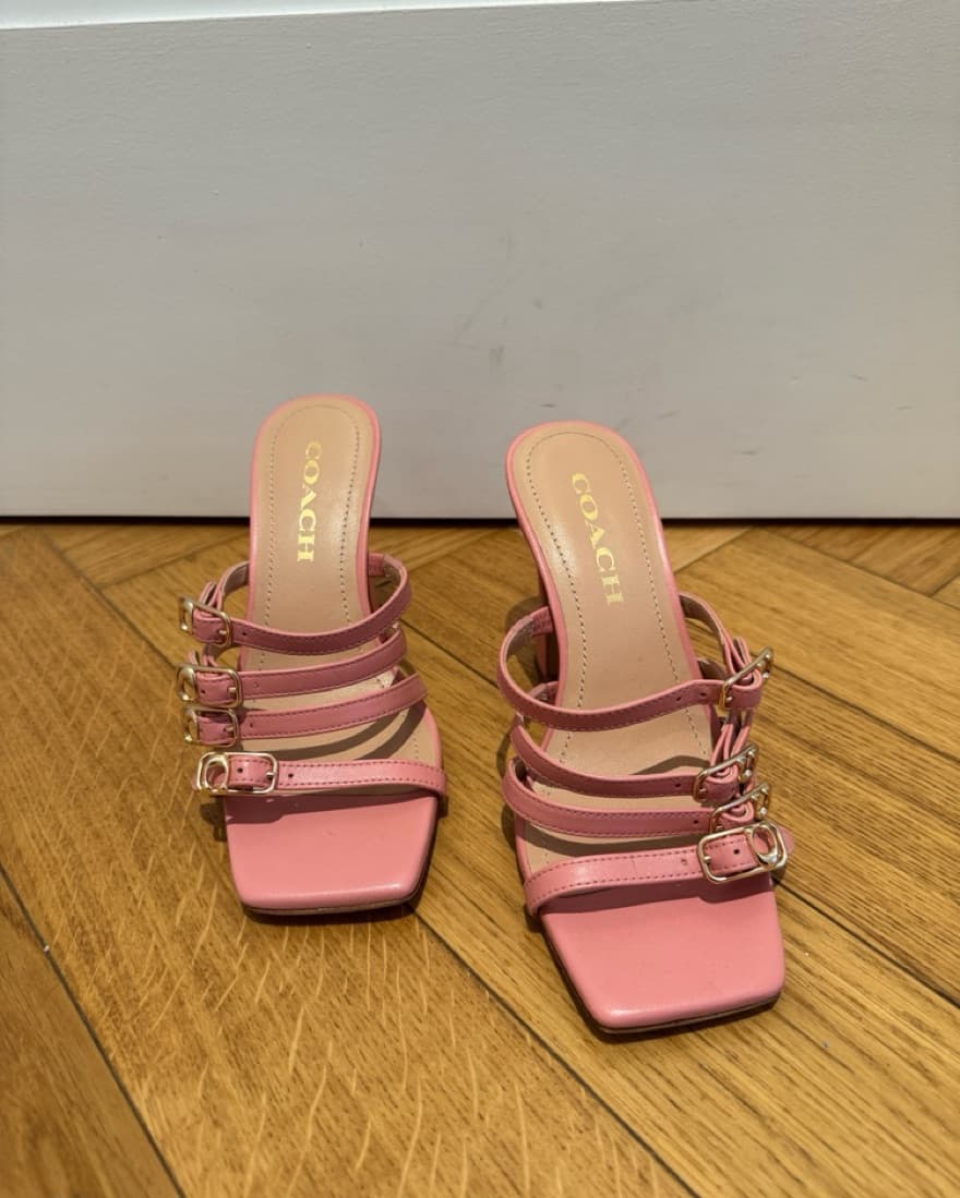 Coach Pink Strappy Heels - Image 2