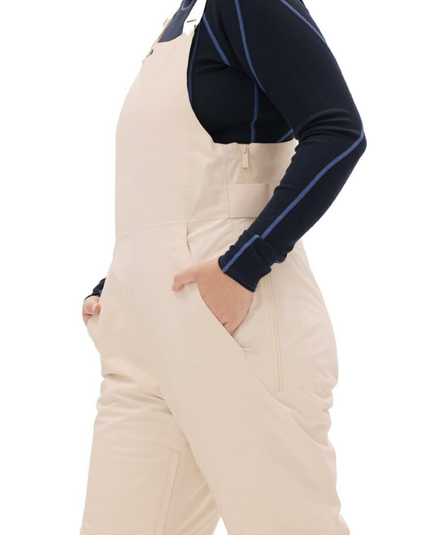 Halfdays Carson Snow Bib In Oatmeal - Image 2