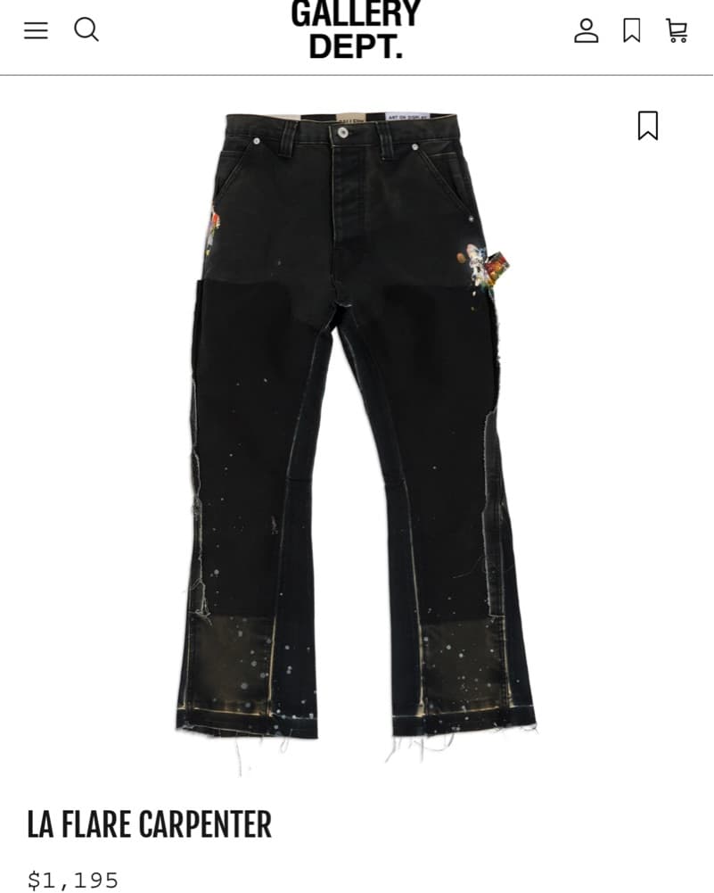 Gallery Dept. Black Carpenter Jeans - Image 1