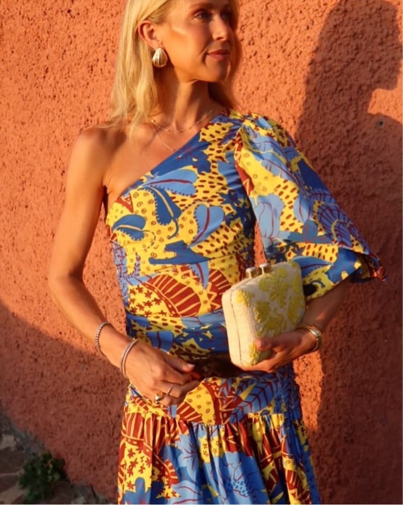 Farm Rio Floral One-Shoulder Maxi Dress - Image 6