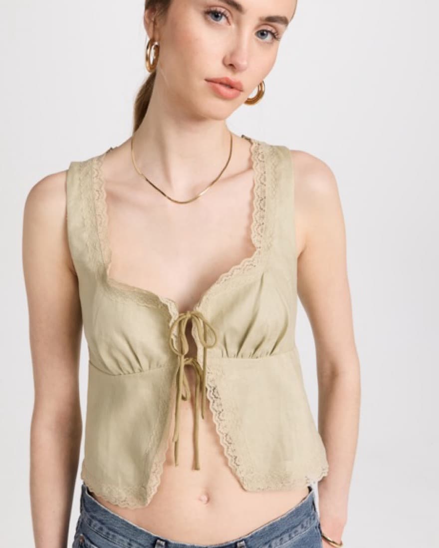 Reformation Rosalie Linen Top - Image 1