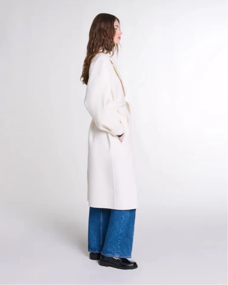 Maje White Wool Coat  - Image 3
