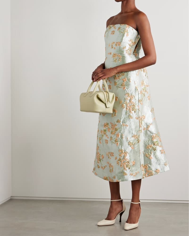 Metallic Floral Staud Dress - Image 4