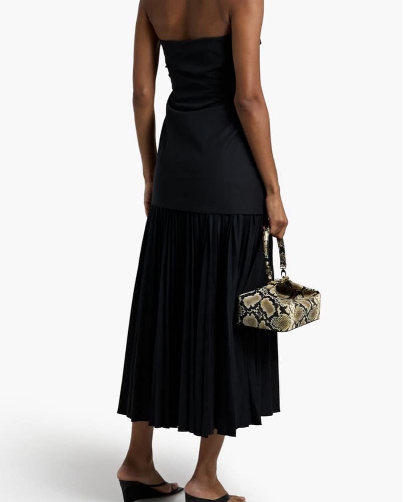 A.L.C. Austin Strapless Pleated Dress - Image 3
